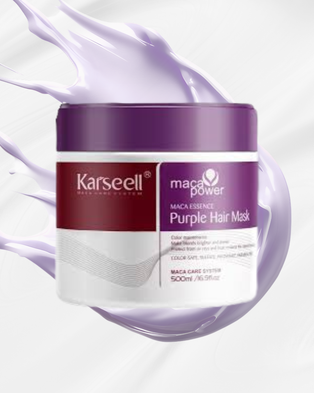 Mascarilla capilar morada con esencia de maca Karseell