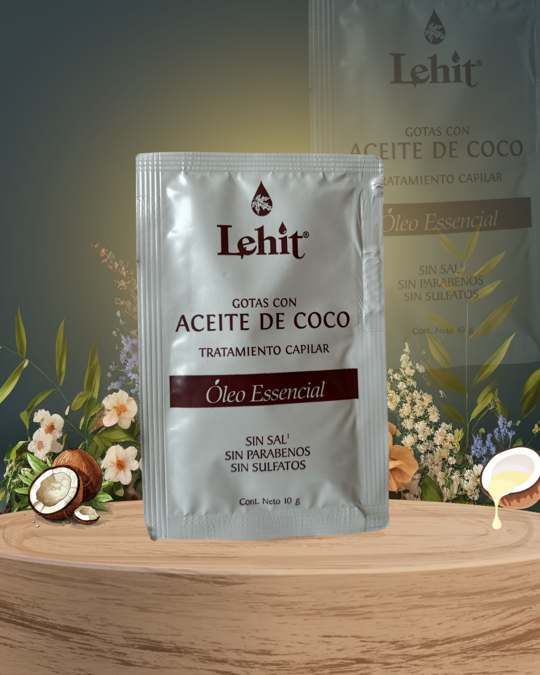 Gocce di olio di cocco 