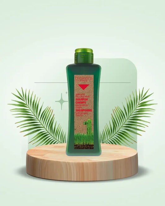 Anti-Hair Loss Shampoo
Provides a refreshing effect that relaxes the hair follicle, supports hair regeneration, and delivers essential nutrients. Biokera Anti-Hair Loss Shampoo is the first step in the treatment, preparing the scalp for the rest of the products in the range.

300 ml