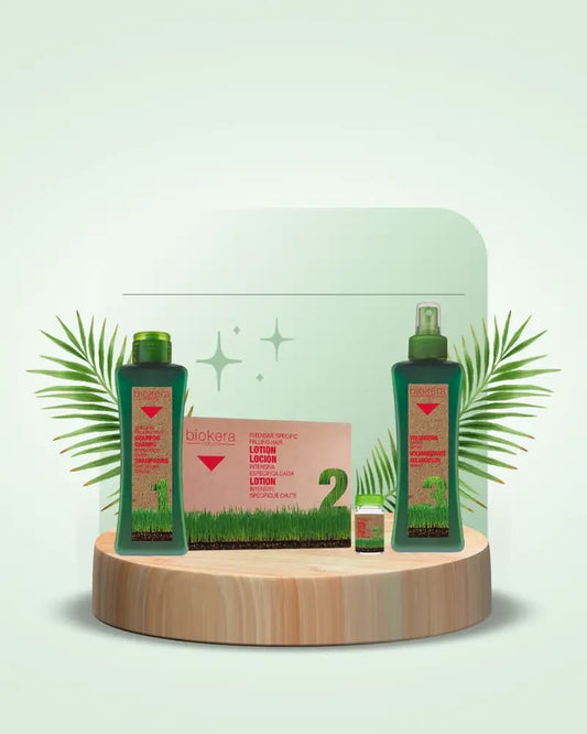 Stimulates hair regeneration, normalizes the growth cycle and helps to stop hair loss, thanks to its formula with ginseng extract and Ginkgo Biloba. 